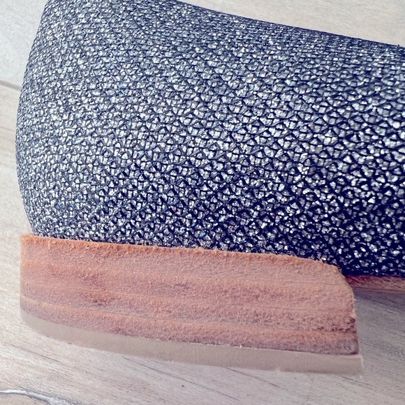 STUART WEITZMAN - fabric grey silver pointy flat ballet shoes  size 9.5 - Picture 11 of 15